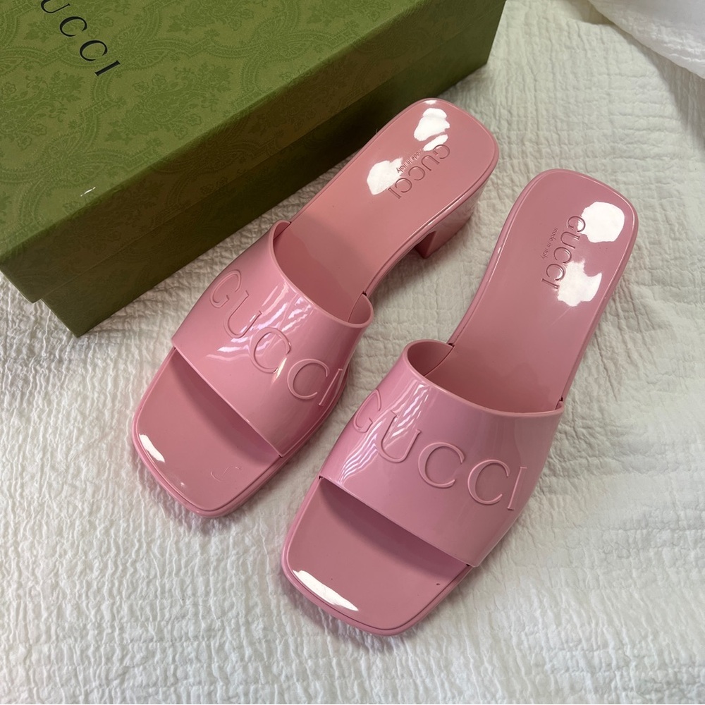 Gucci Rubber Slide Sandals